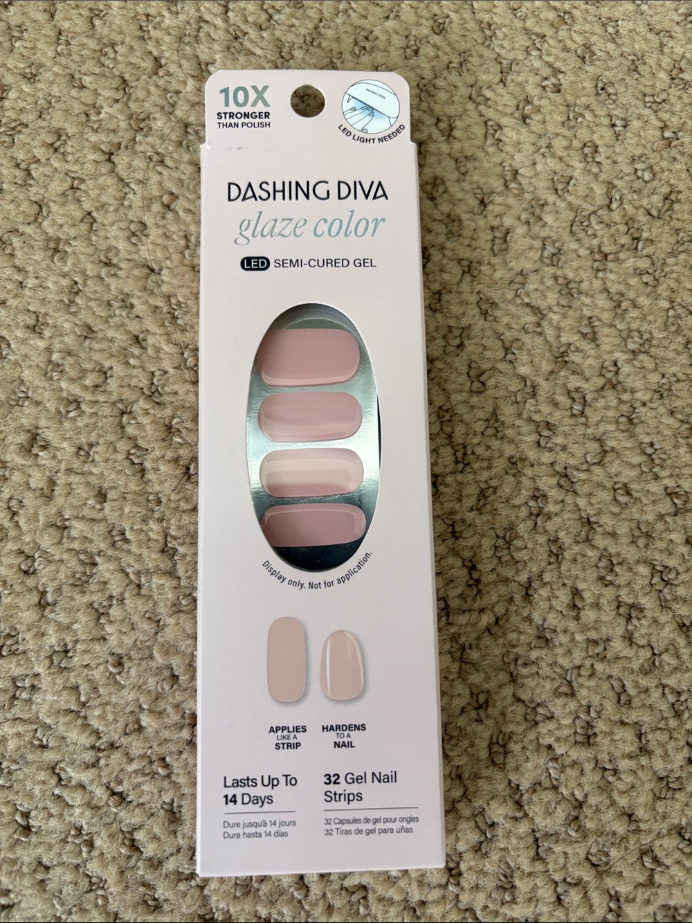 Dashing Diva Glaze Color Press-On Gel Nails — Light Pink